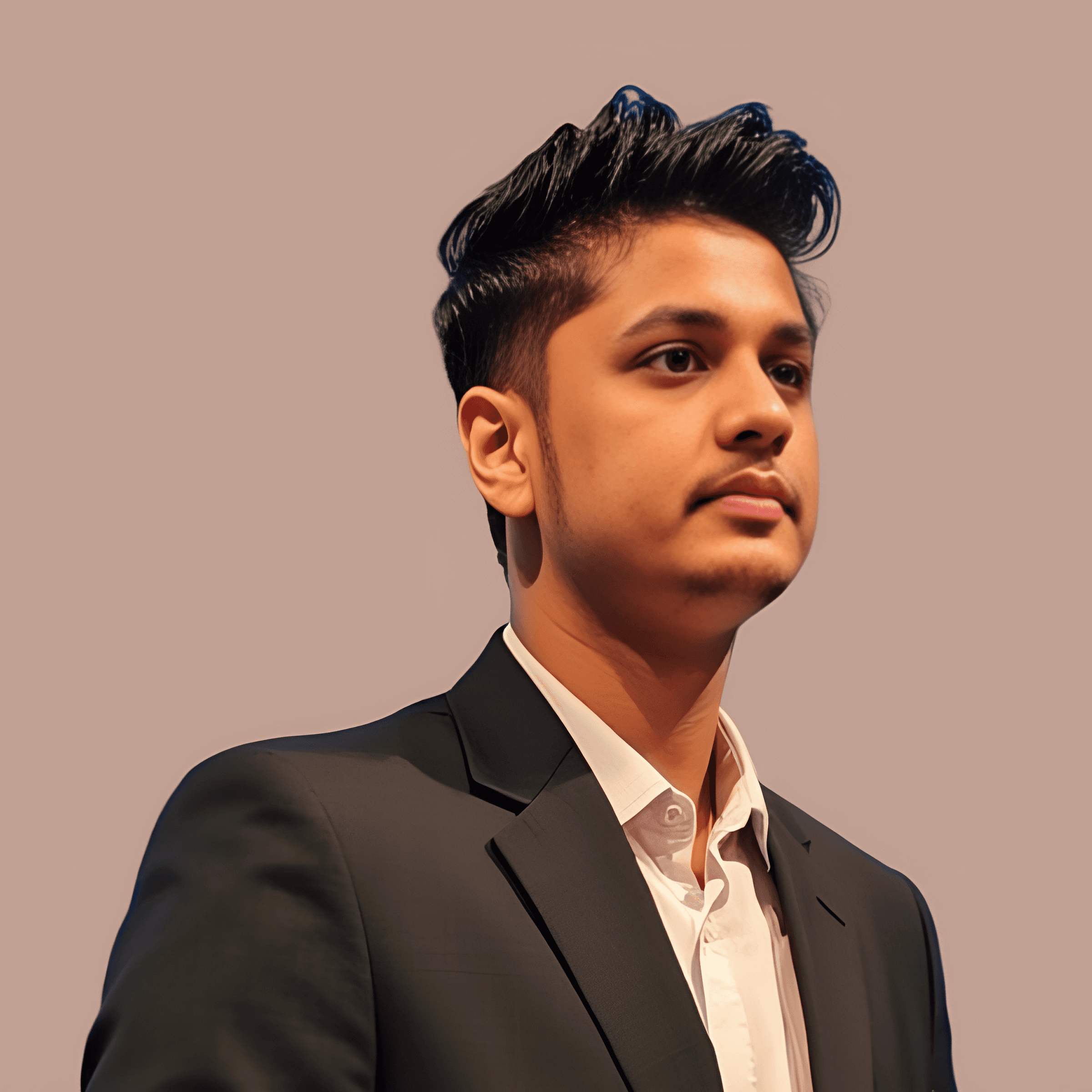 Nur, a Product Designer, working on a laptop